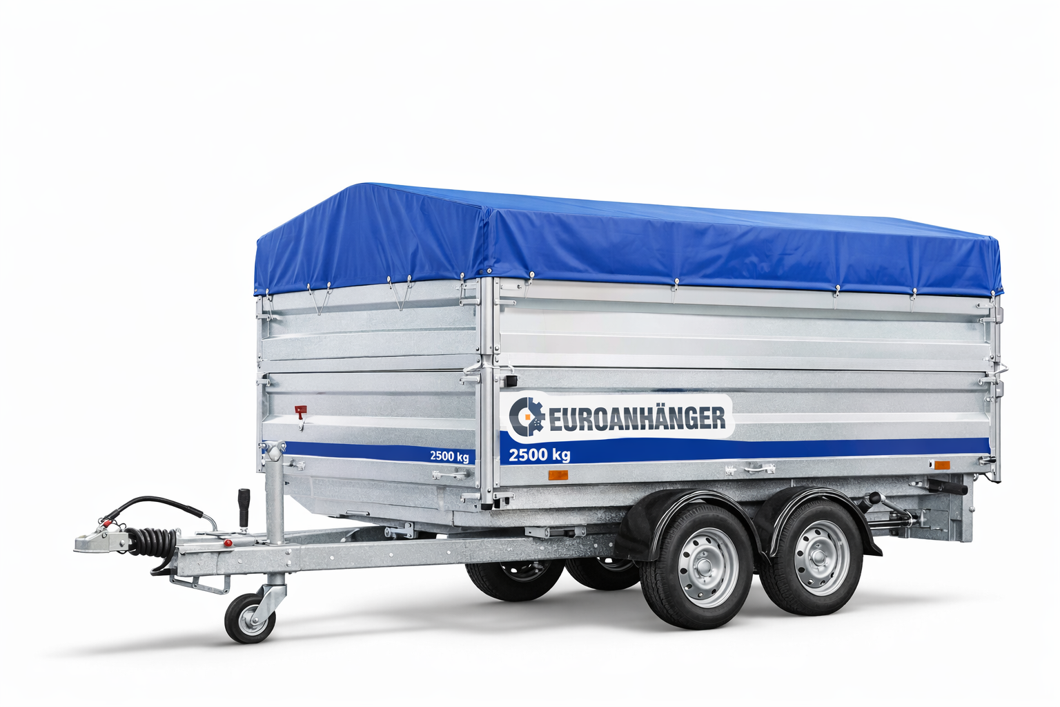 Kippanhänger 2500 kg EUROANHÄNGER – Doppelachse mit Hochplane und verstärkten Bordwänden – Bild 2