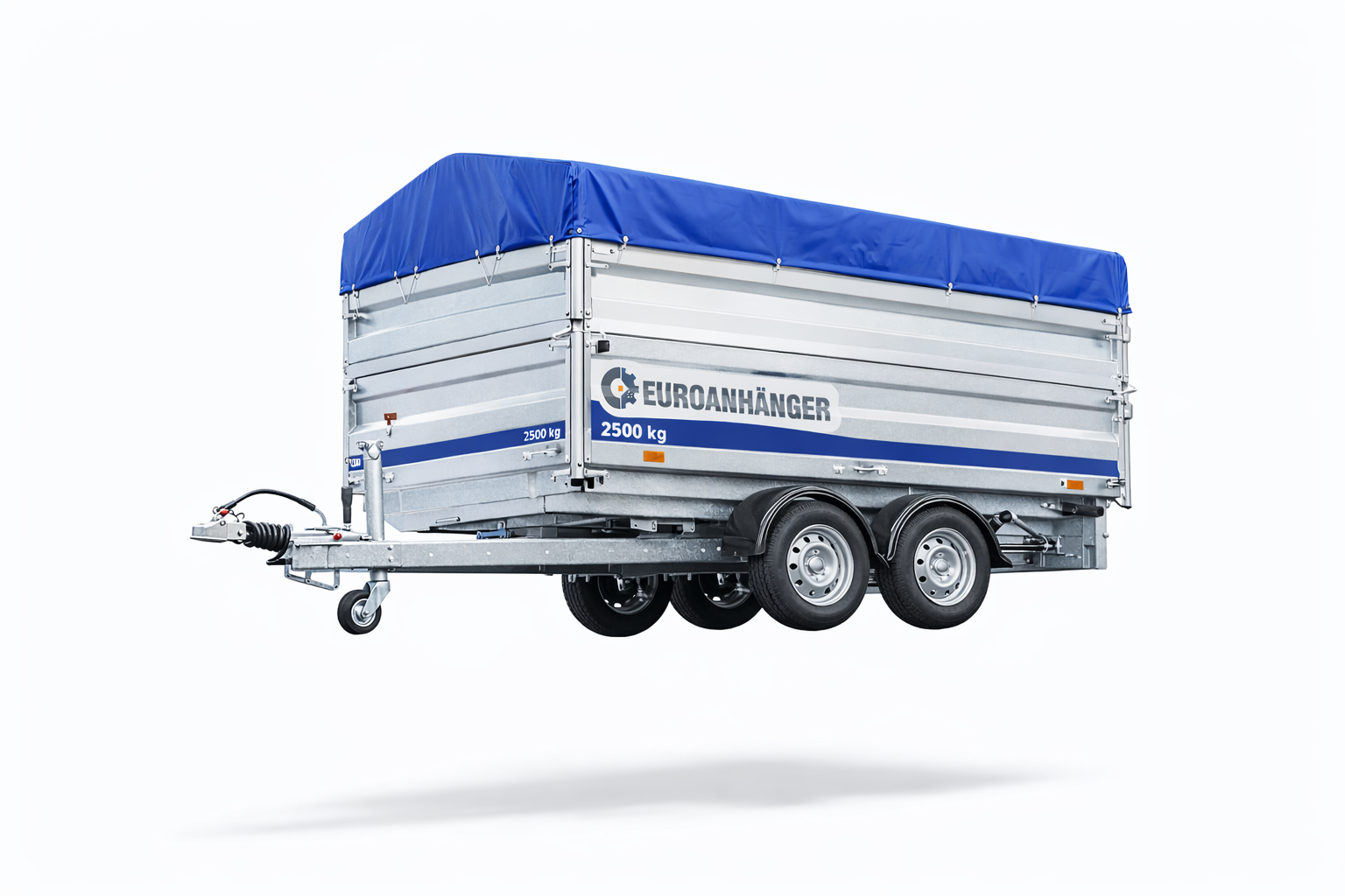 Kippanhänger 2500 kg EUROANHÄNGER – Doppelachse mit Hochplane und verstärkten Bordwänden – Bild 3