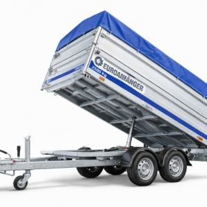 Kippanhänger 2500 kg EUROANHÄNGER – Doppelachse mit Hochplane und verstärkten Bordwänden