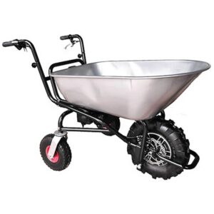 Multifunktionale elektrische Motorschubkarre 24 V – 120 kg Tragkraft mit verstellbarem Korb und Mulde